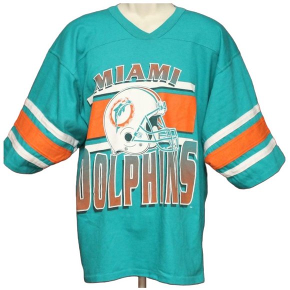 TEAM RATED Other - Vintage Miami Dolphins  Team Rated Heavy Half Sleeve T-shirt Large Old Logo